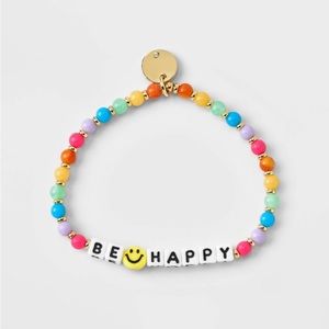 Little Words Project Be Happy Beaded Bracelet NWT